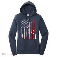 Funny Gun 4th Of July American USA Pride Flag Women's Hoodie thumb 0