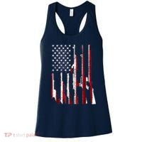 Funny Gun 4th Of July American USA Pride Flag Women's Tank Top thumb 0