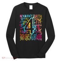 Fourth Grade 4th Grade Tie Dye Word Art Long Sleeve Shirt thumb 0