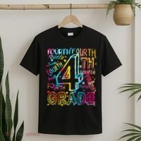 Fourth Grade 4th Grade Tie Dye Word Art T-Shirt thumb 2