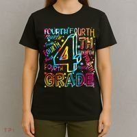 Fourth Grade 4th Grade Tie Dye Word Art T-Shirt thumb 4