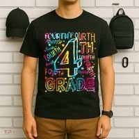 Fourth Grade 4th Grade Tie Dye Word Art T-Shirt thumb 6