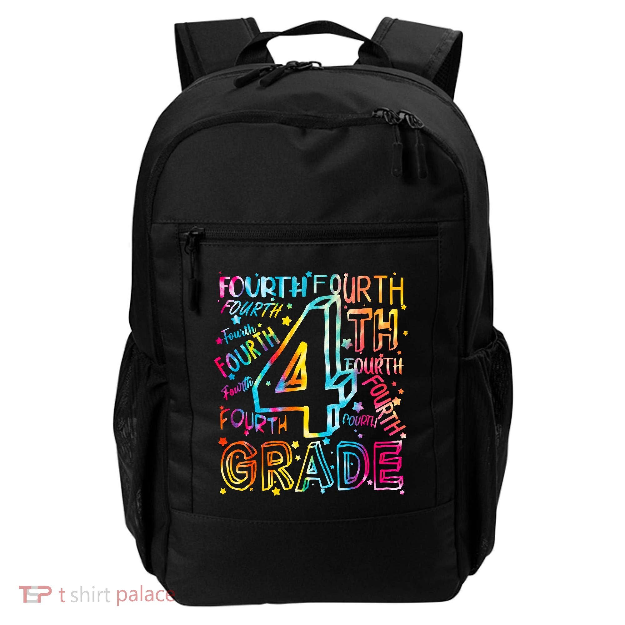 Fourth Grade 4th Grade Tie Dye Word Art Backpack