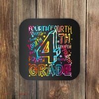 Fourth Grade 4th Grade Tie Dye Word Art Coaster thumb 0
