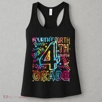 Fourth Grade 4th Grade Tie Dye Word Art Women's Tank Top thumb 3