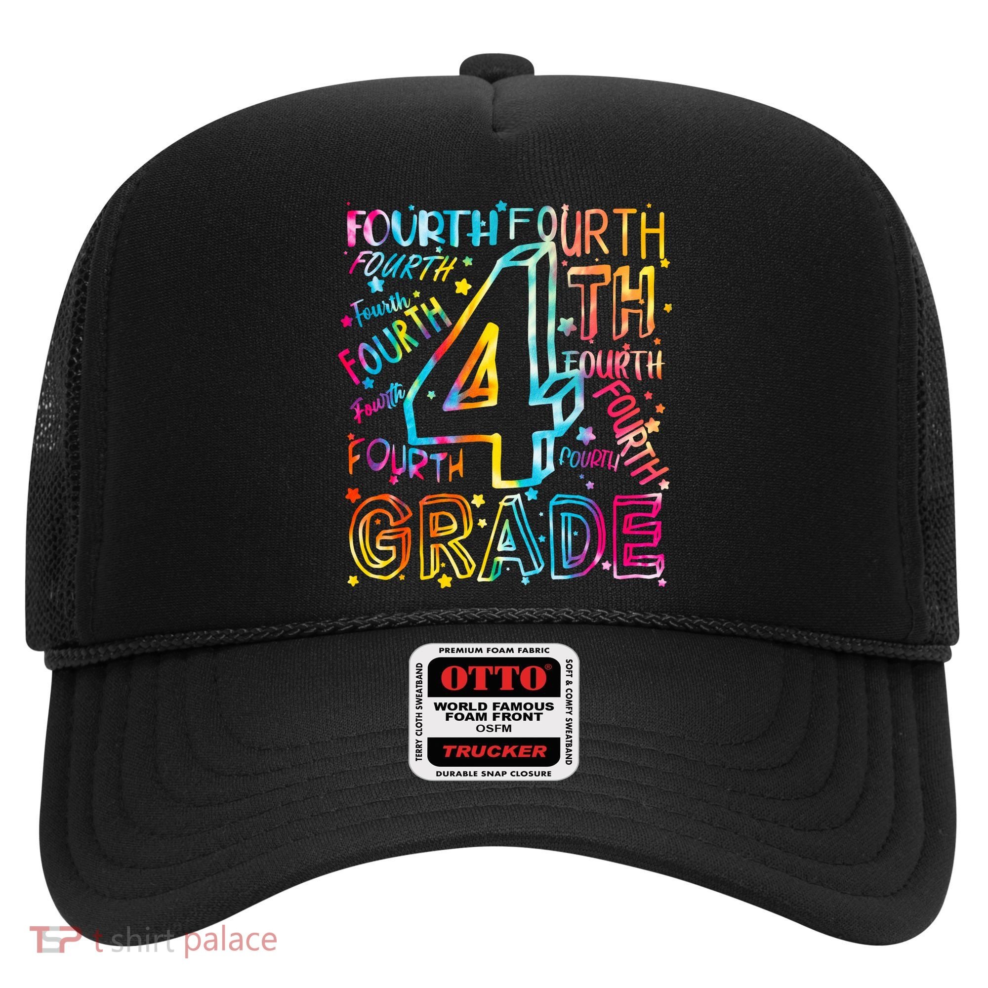 Fourth Grade 4th Grade Tie Dye Word Art Hat