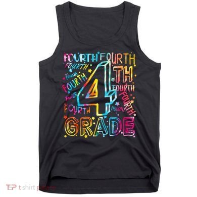 Fourth Grade 4th Grade Tie Dye Word Art Tank Top