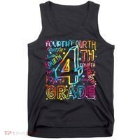 Fourth Grade 4th Grade Tie Dye Word Art Tank Top thumb 0