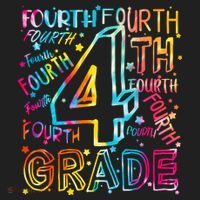 Fourth Grade 4th Grade Tie Dye Word Art Golf Towel thumb 3