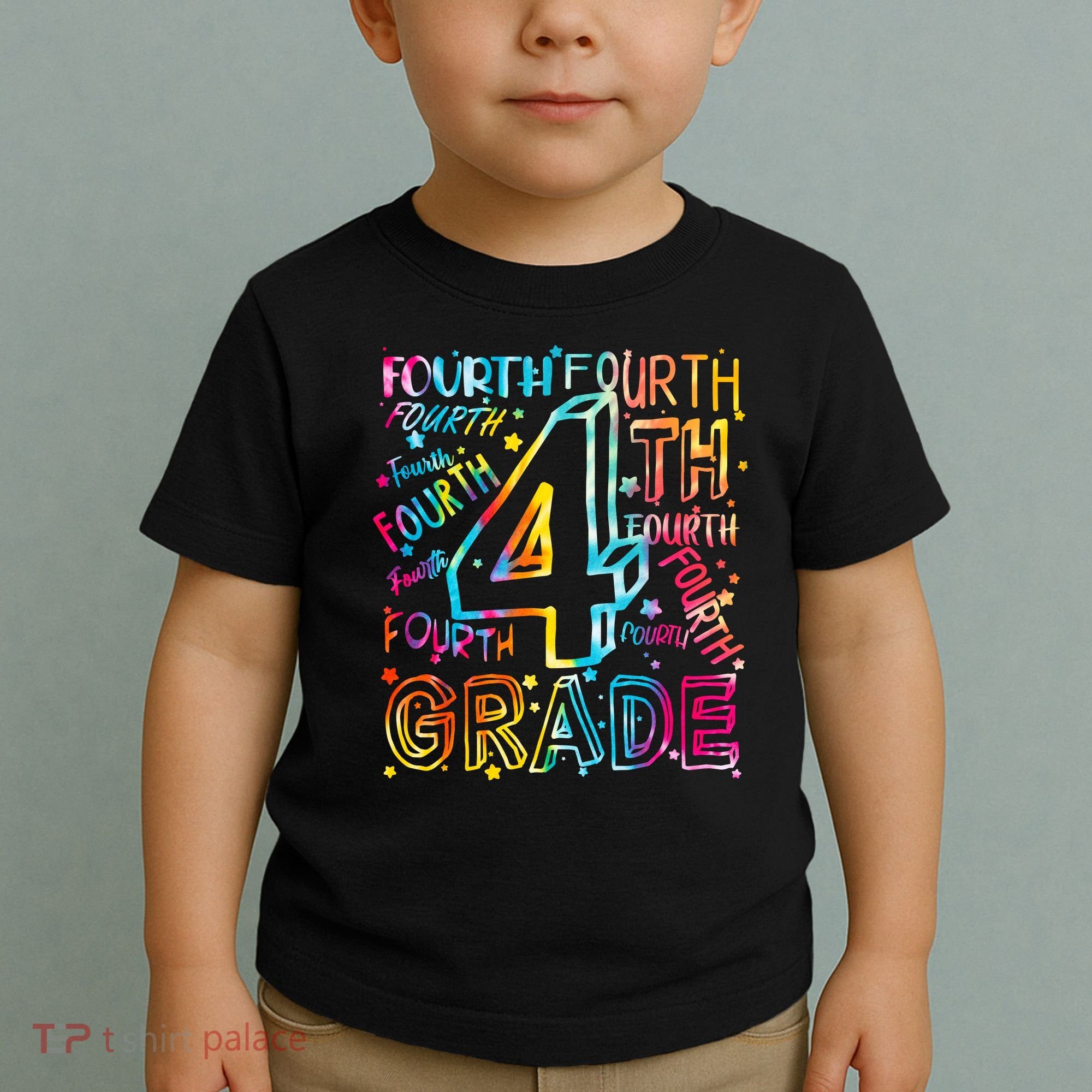 Fourth Grade 4th Grade Tie Dye Word Art Toddler T-Shirt