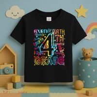 Fourth Grade 4th Grade Tie Dye Word Art Toddler T-Shirt thumb 3