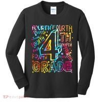 Fourth Grade 4th Grade Tie Dye Word Art Kids Long Sleeve Shirt thumb 0