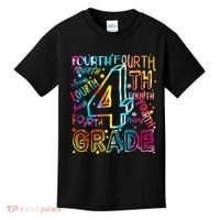 Fourth Grade 4th Grade Tie Dye Word Art Kids T-Shirt thumb 0