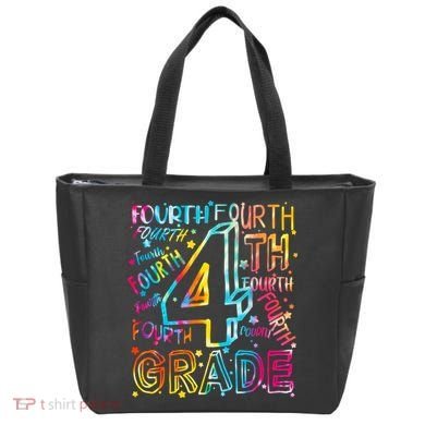Fourth Grade 4th Grade Tie Dye Word Art Tote Bag