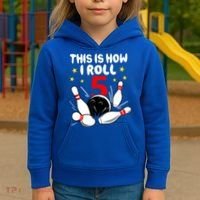 Funny Gift 5 Year Old Bowling Gift This Is How I Roll 5th Birthday Boys Gift Kids Hoodie thumb 3