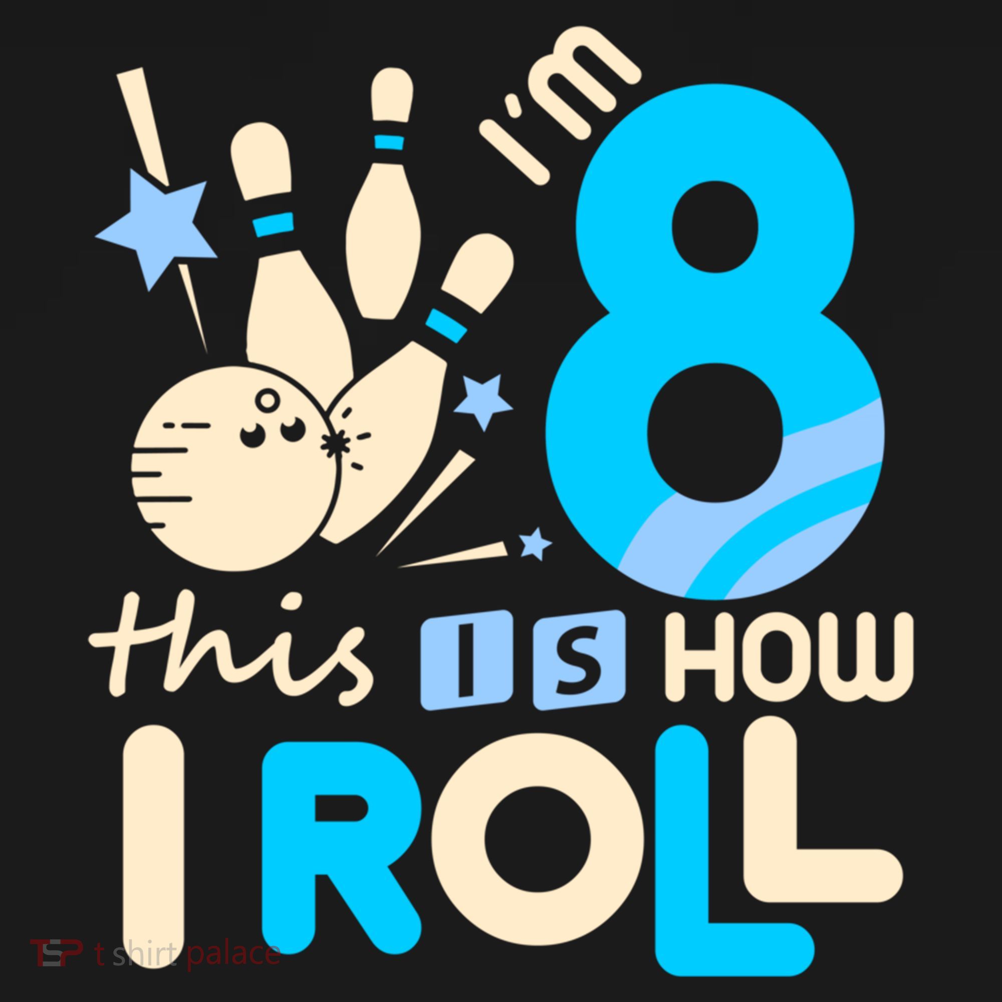 Funny Gift 8th Birthday Bowling Gift I'm 8 Eight This Is How I Roll Funny Gift Ornament