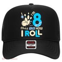 Funny Gift 8th Birthday Bowling Gift I'm 8 Eight This Is How I Roll Funny Gift Hat thumb 0