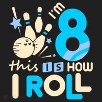Funny Gift 8th Birthday Bowling Gift I'm 8 Eight This Is How I Roll Funny Gift Hat thumb 2