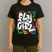 Fly Girl 80s 90s Old School Bgirl Hip Hop T-Shirt thumb 4