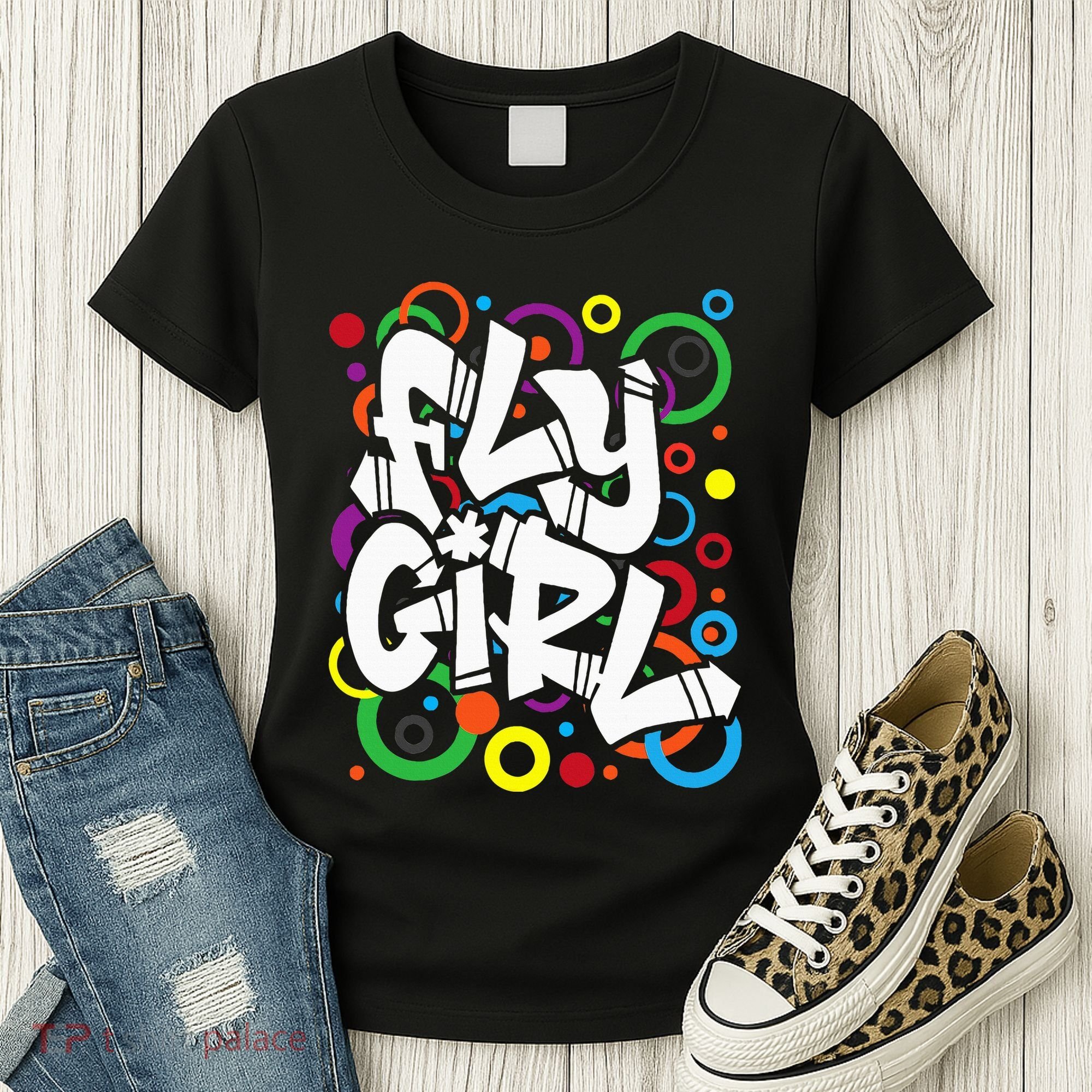 Fly Girl 80s 90s Old School Bgirl Hip Hop Women's T-Shirt