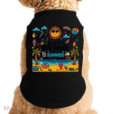 Funny Goodbye 8th Grade Hello Summer Meaningful Gift Doggie Tank