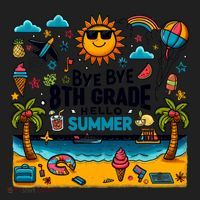 Funny Goodbye 8th Grade Hello Summer Meaningful Gift Beanie thumb 2