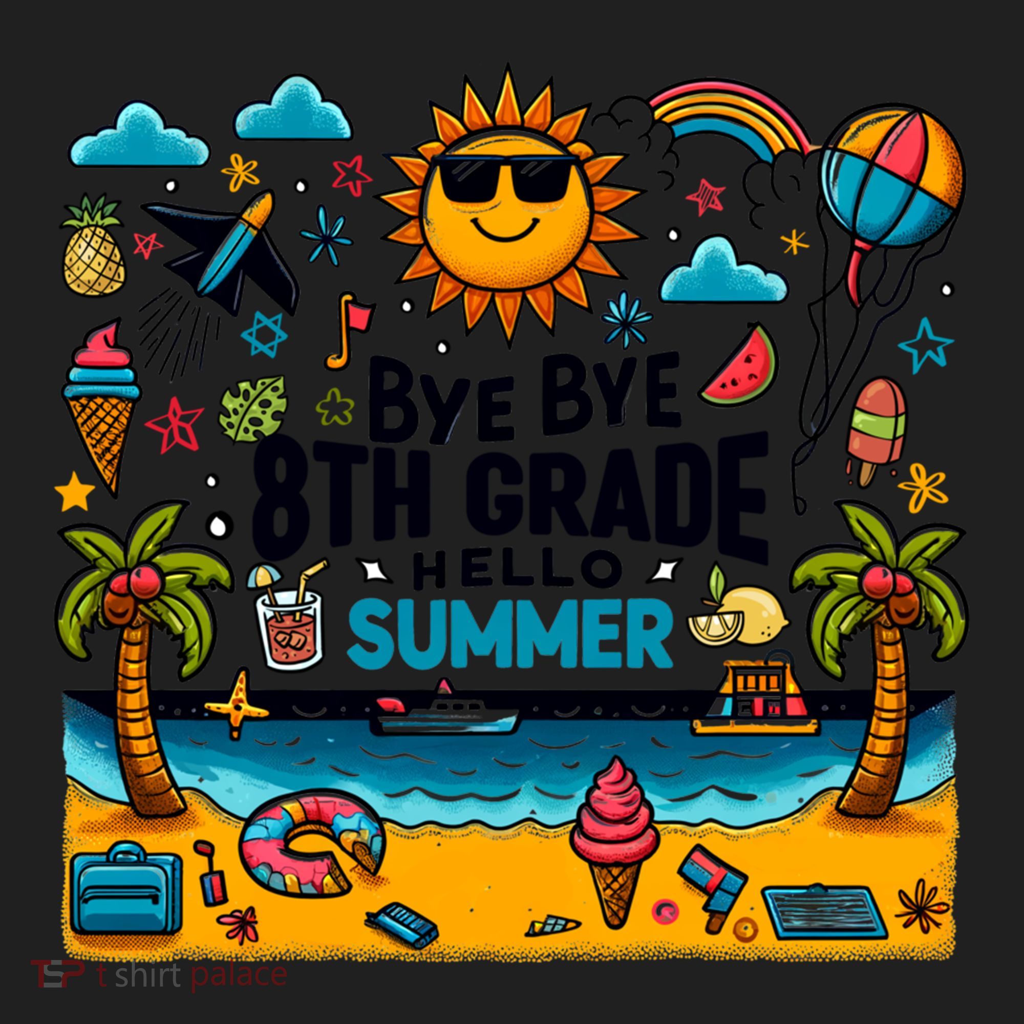 Funny Goodbye 8th Grade Hello Summer Meaningful Gift Hat