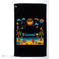 Funny Goodbye 8th Grade Hello Summer Meaningful Gift Golf Towel thumb 0