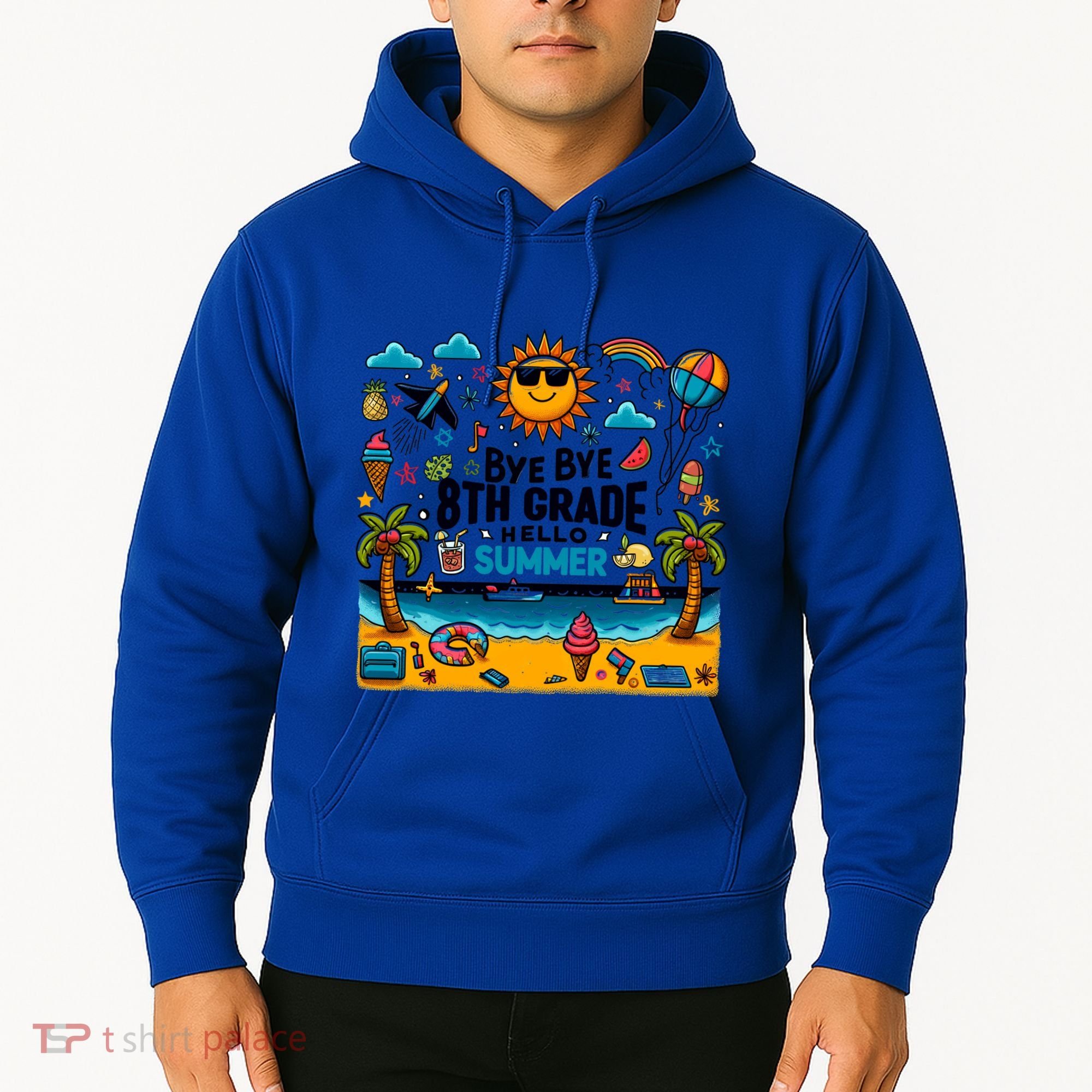 Funny Goodbye 8th Grade Hello Summer Meaningful Gift Hoodie