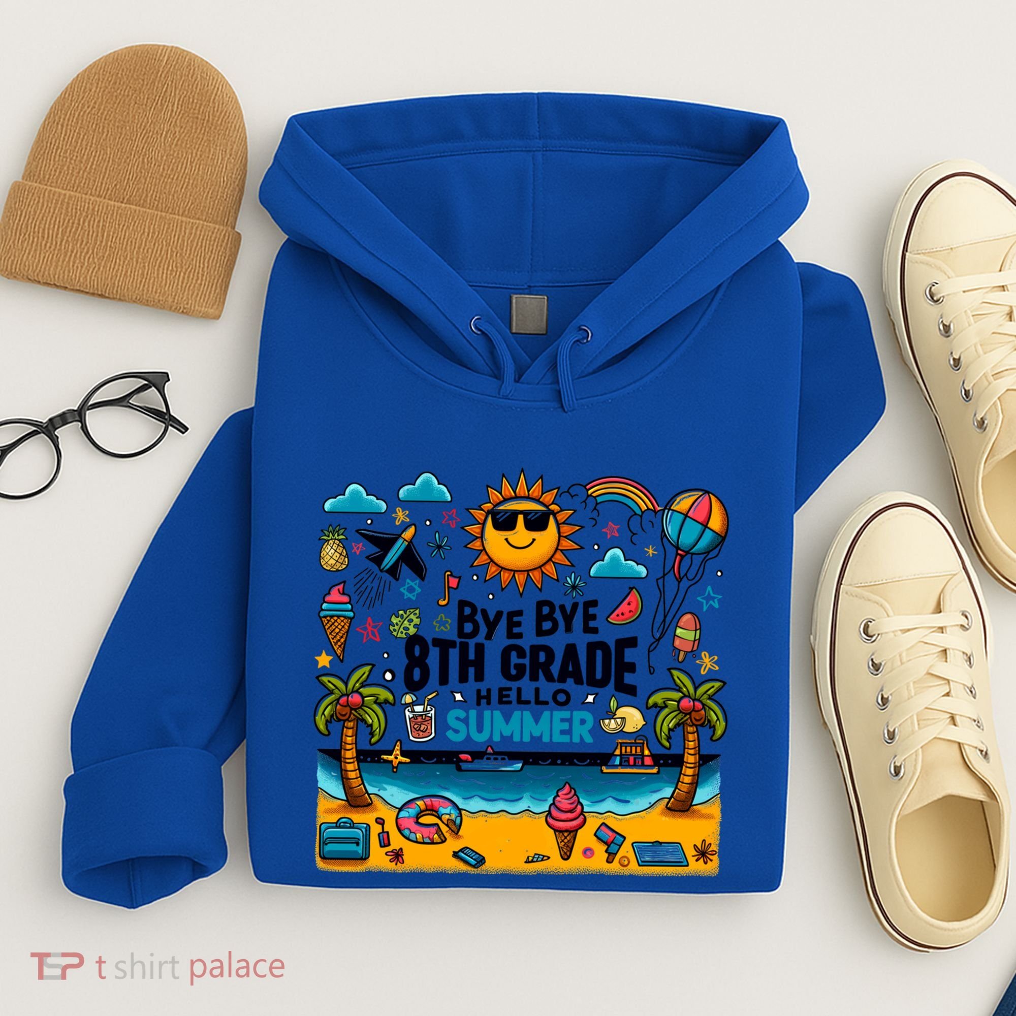 Funny Goodbye 8th Grade Hello Summer Meaningful Gift Hoodie