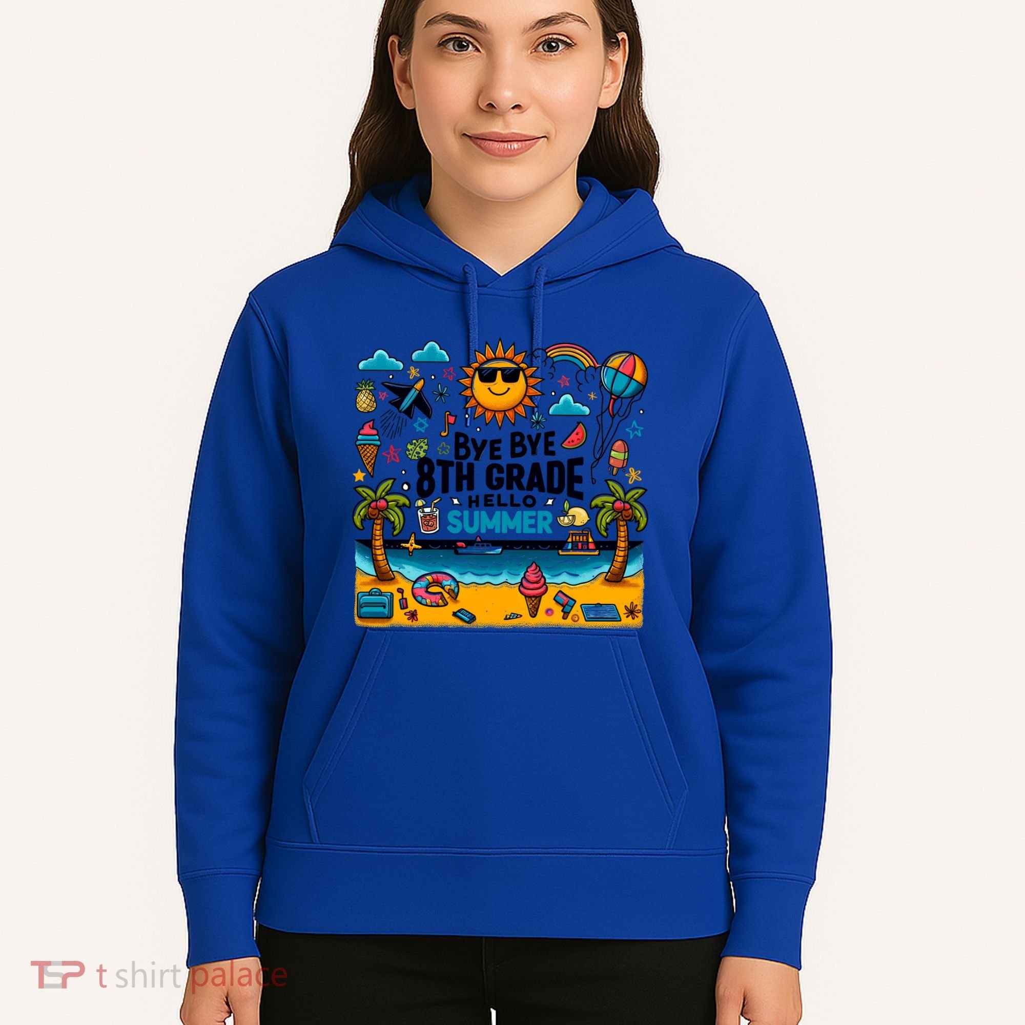 Funny Goodbye 8th Grade Hello Summer Meaningful Gift Hoodie