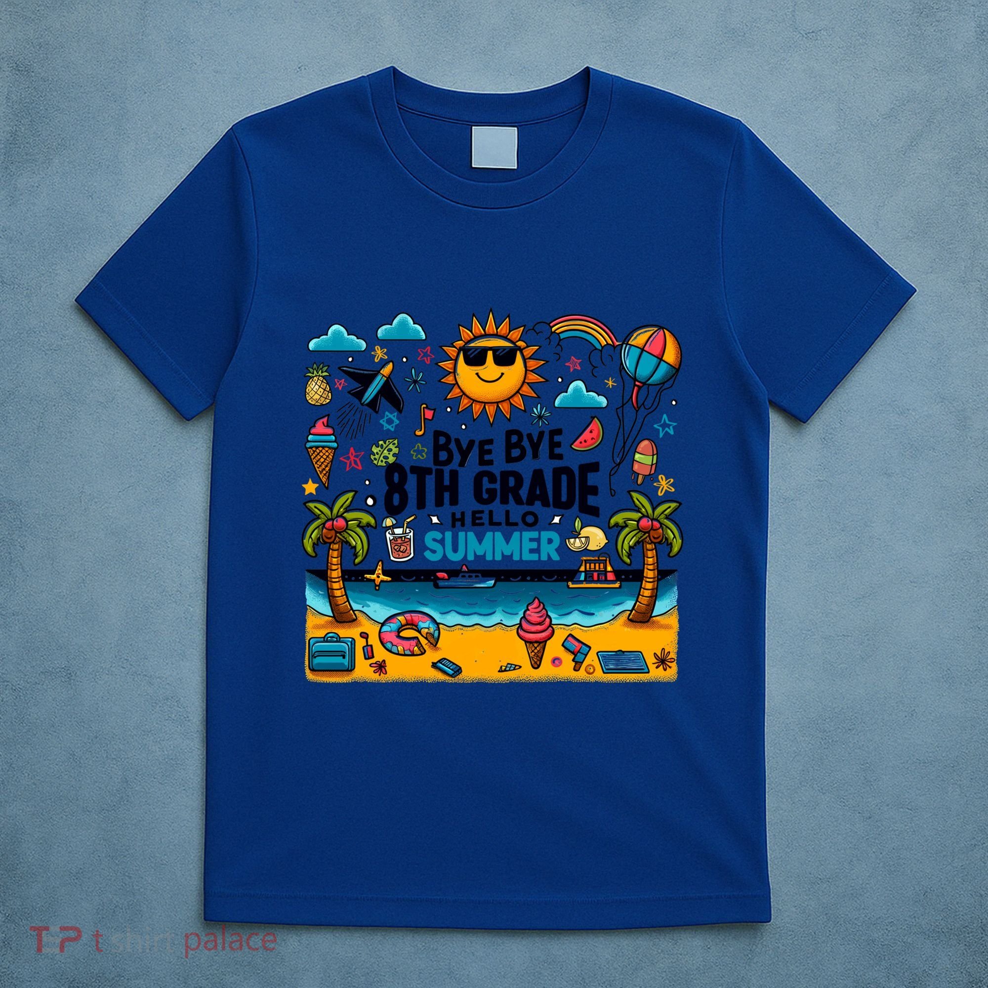 Funny Goodbye 8th Grade Hello Summer Meaningful Gift T-Shirt