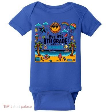 Funny Goodbye 8th Grade Hello Summer Meaningful Gift Baby Bodysuit