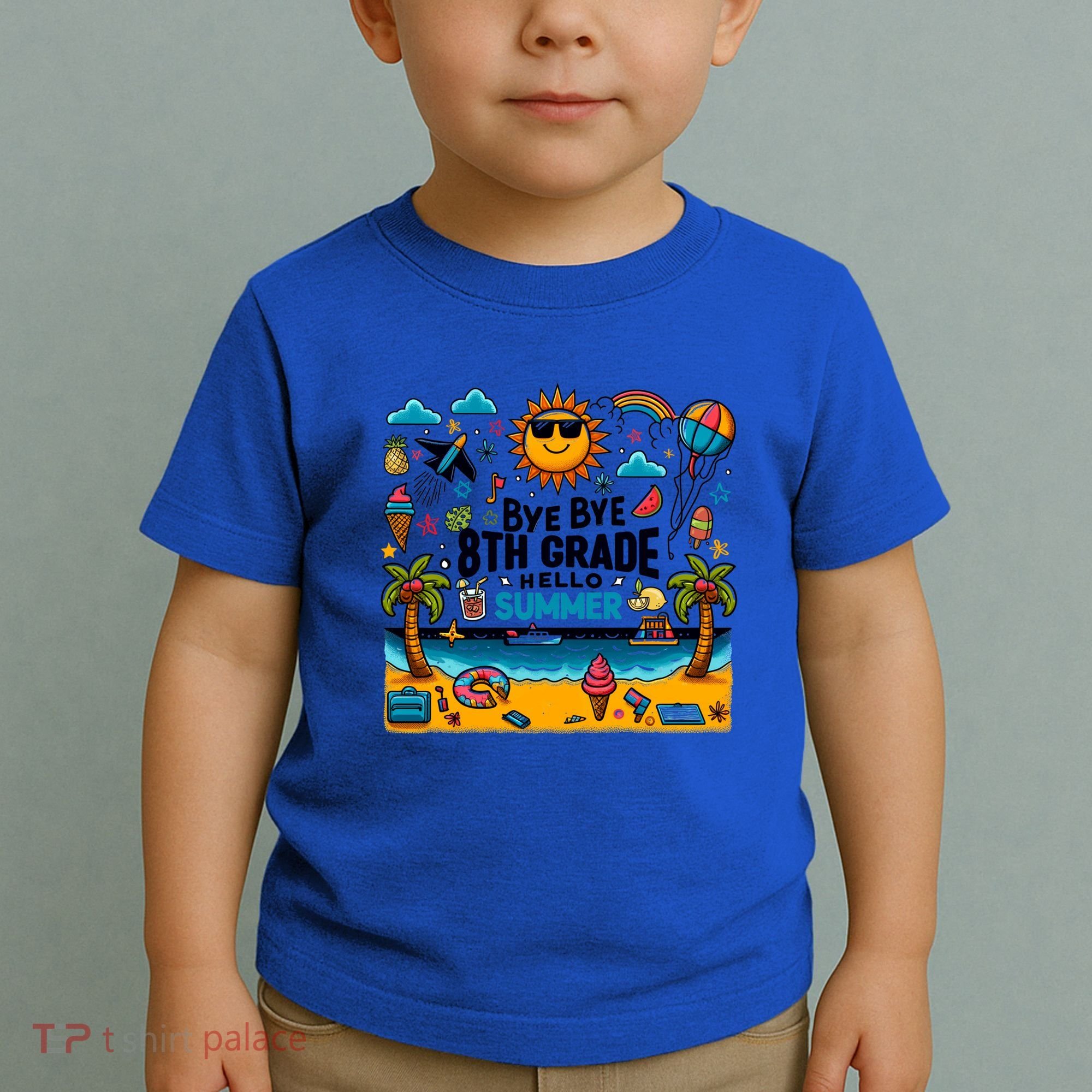 Funny Goodbye 8th Grade Hello Summer Meaningful Gift Toddler T-Shirt