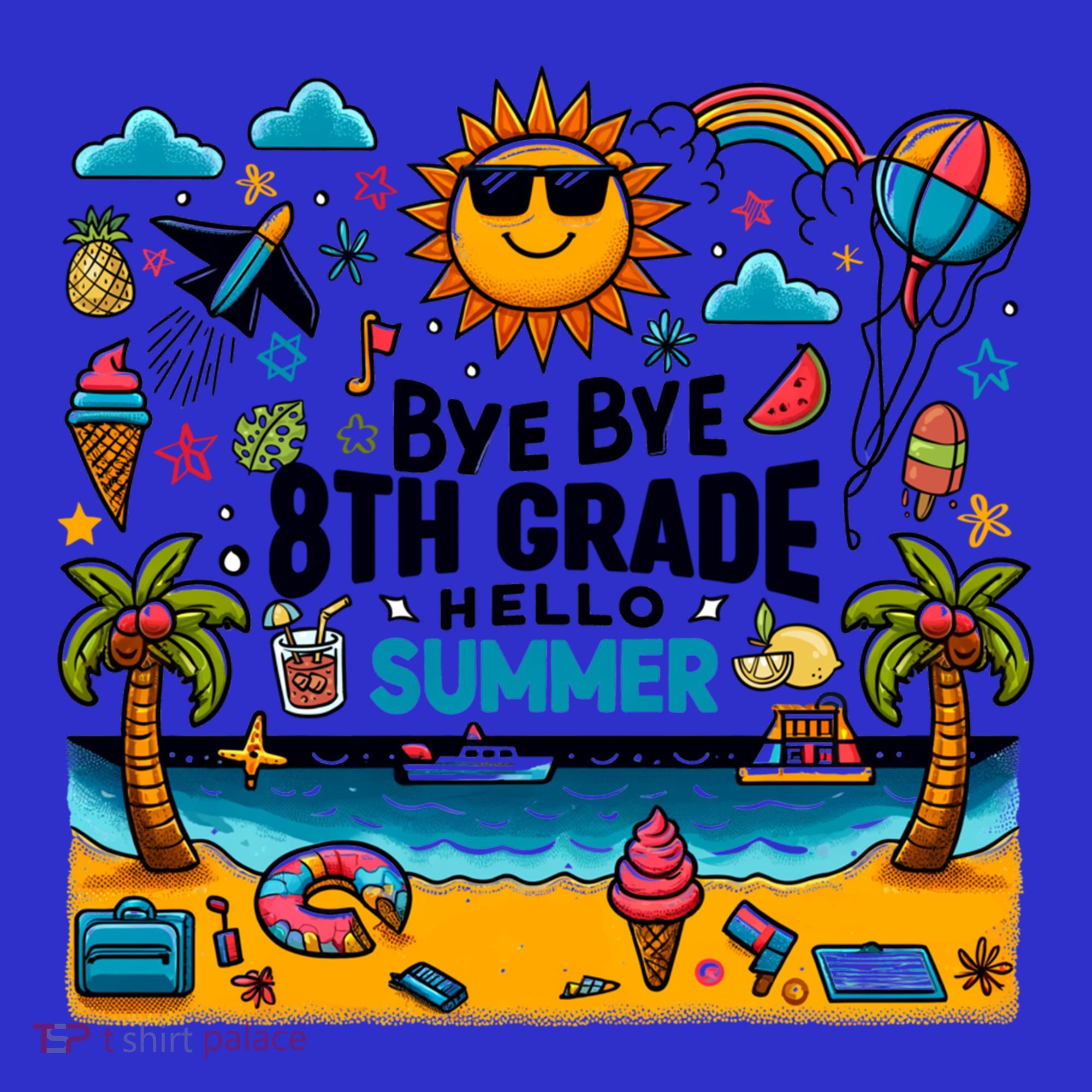 Funny Goodbye 8th Grade Hello Summer Meaningful Gift Women's Long Sleeve Shirt