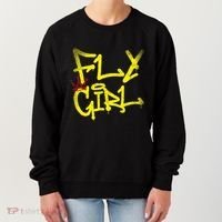 Fly Girl 80s 90s Rap B Girl Old School Hip Hop Graffiti Women's Sweatshirt thumb 0