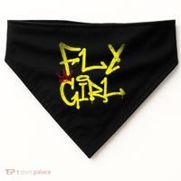 Fly Girl 80s 90s Rap B Girl Old School Hip Hop Graffiti USA-Made Doggie Bandana thumb 0