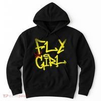 Fly Girl 80s 90s Rap B Girl Old School Hip Hop Graffiti Hoodie thumb 0