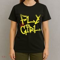 Fly Girl 80s 90s Rap B Girl Old School Hip Hop Graffiti T-Shirt thumb 4