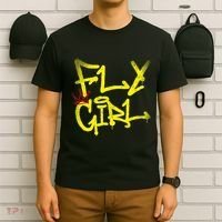 Fly Girl 80s 90s Rap B Girl Old School Hip Hop Graffiti T-Shirt thumb 6
