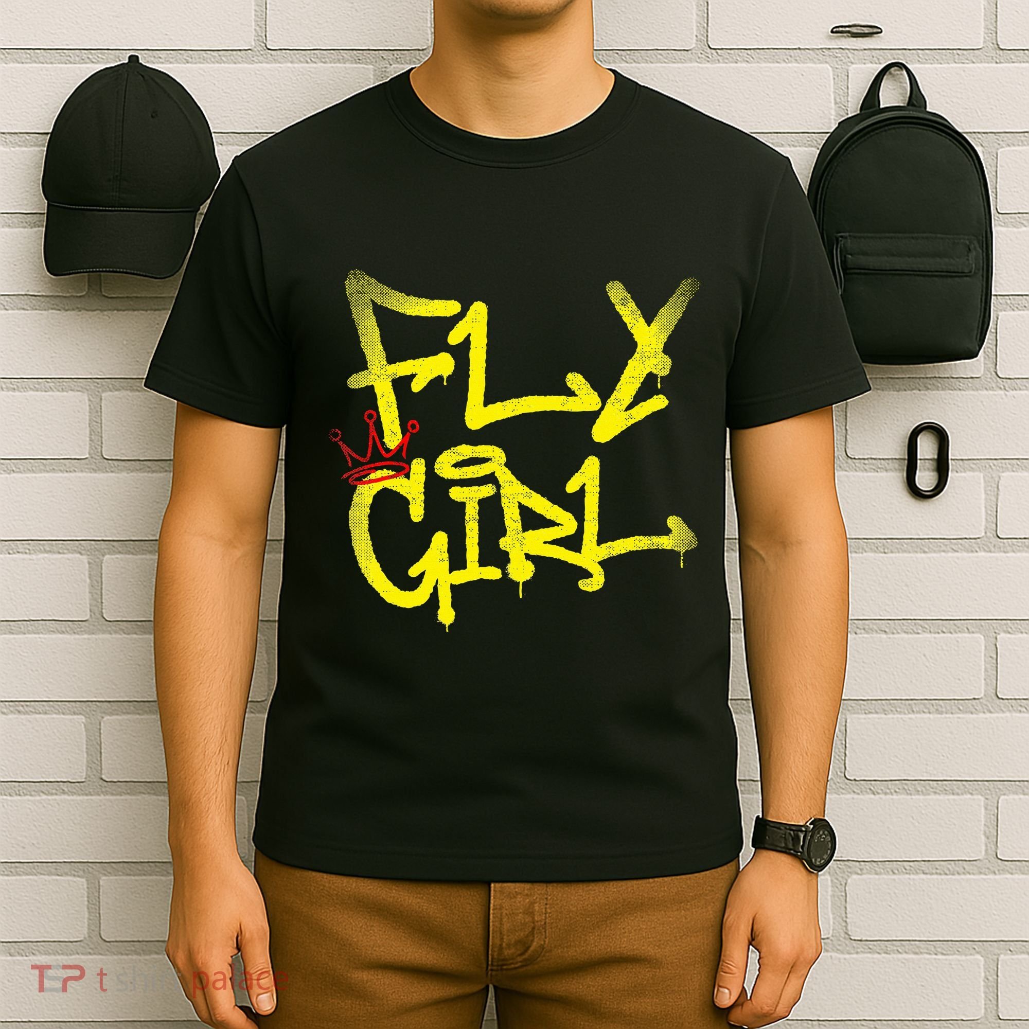 Fly Girl 80s 90s Rap B Girl Old School Hip Hop Graffiti T-Shirt