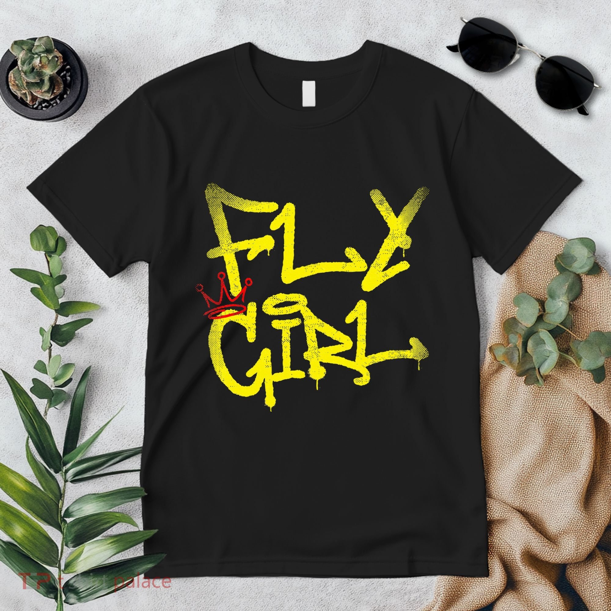 Fly Girl 80s 90s Rap B Girl Old School Hip Hop Graffiti Premium T-Shirt