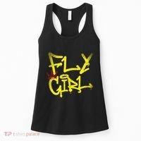 Fly Girl 80s 90s Rap B Girl Old School Hip Hop Graffiti Women's Tank Top thumb 0