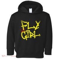 Fly Girl 80s 90s Rap B Girl Old School Hip Hop Graffiti Toddler Hoodie thumb 0
