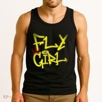Fly Girl 80s 90s Rap B Girl Old School Hip Hop Graffiti Tank Top thumb 3