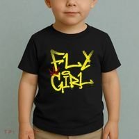 Fly Girl 80s 90s Rap B Girl Old School Hip Hop Graffiti Toddler T-Shirt thumb 2