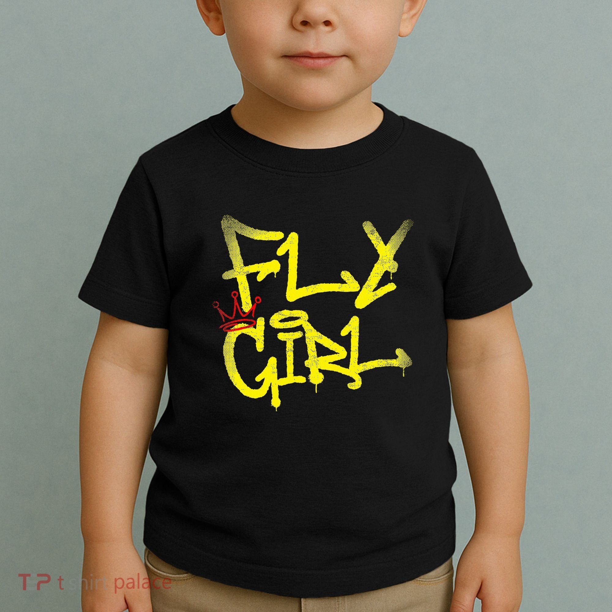 Fly Girl 80s 90s Rap B Girl Old School Hip Hop Graffiti Toddler T-Shirt