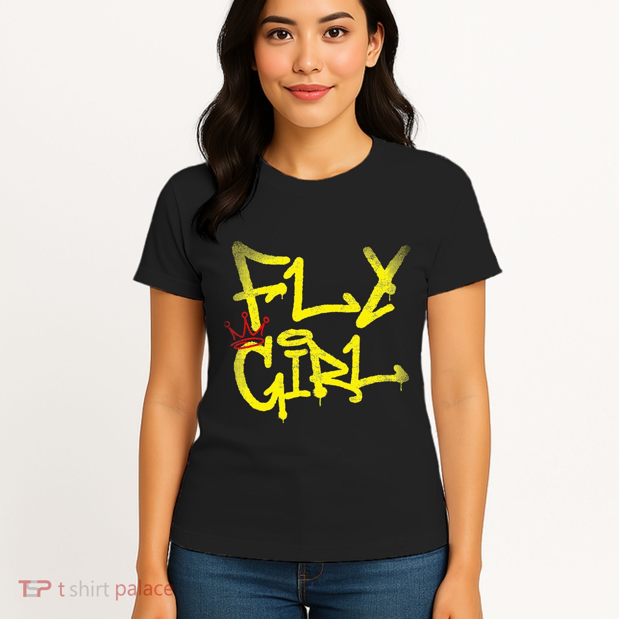 Fly Girl 80s 90s Rap B Girl Old School Hip Hop Graffiti Women's T-Shirt