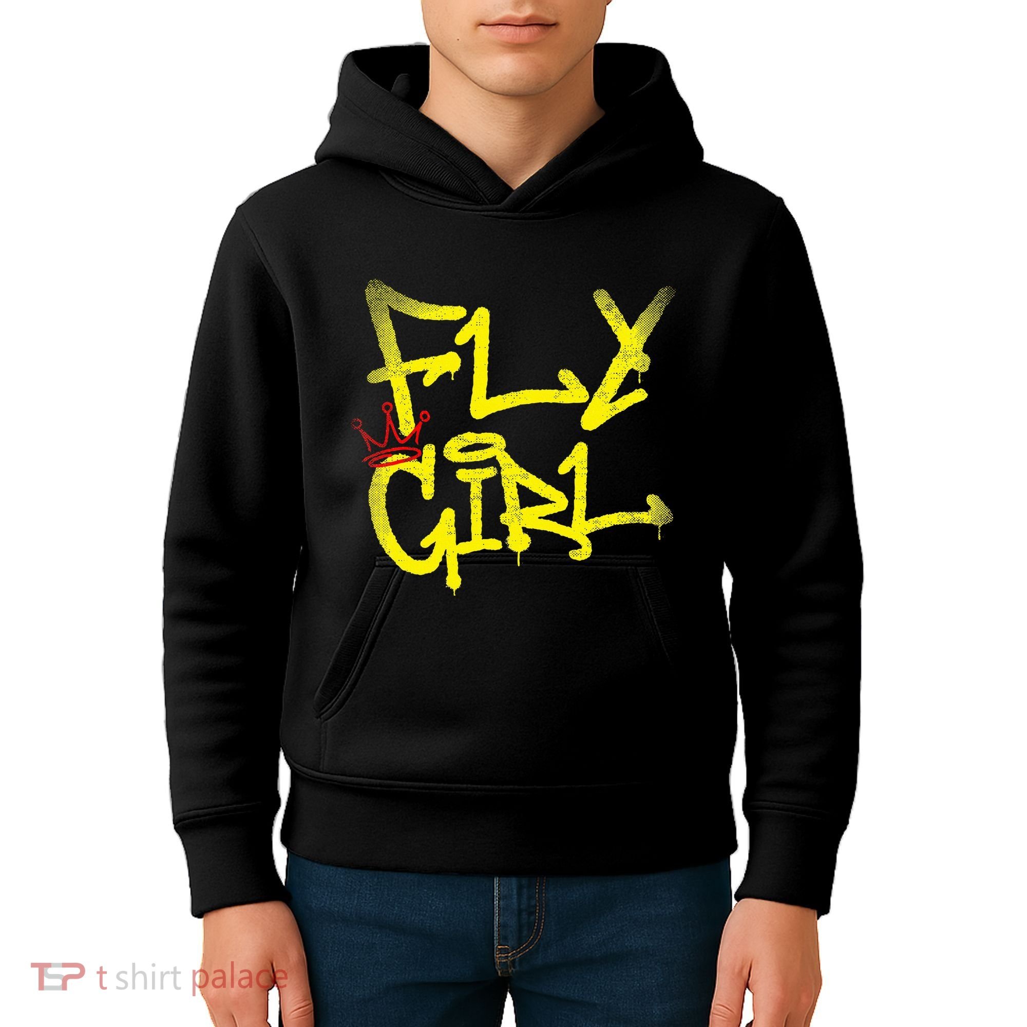 Fly Girl 80s 90s Rap B Girl Old School Hip Hop Graffiti Kids Hoodie