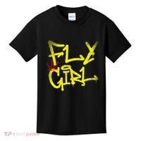 Fly Girl 80s 90s Rap B Girl Old School Hip Hop Graffiti Kids T-Shirt thumb 0